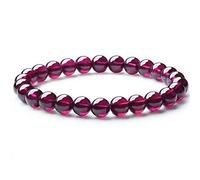 ZCCZJS Bracciale per tallone a cristallo arrotolato di gemella naturale naturale viola da 7 mm