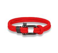 ZCCZJS Braccialetti Braccialetti Gioielli alla Moda Uomini Donne Corda Marina Rossa Corda Nautica Bracciale Nero Sportivo