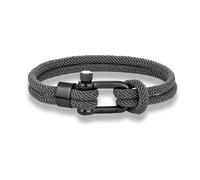ZCCZJS Braccialetti Braccialetti Gioielli alla Moda Uomini Donne Corda Marina Rossa Corda Nautica Bracciale Nero Sportivo