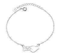 ZCCZJS Braccialetti di Persona del Cuore a Strisce Amore Infinito per Le Donne Amanti di San Valentino Presente