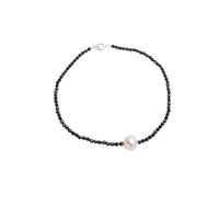 ZCCZJS Braccialetti per Donne Mini Filo di Perle d'Acqua Dolce Naturale per Donne con Dono di Gioielli ossidiani Perla e Ametista 18 cm