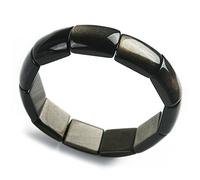 ZCCZJS Braccialetto per tallone rettangolo cristallino oro oro naturale