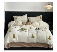 ZCCZJS CAMINATO Set BACCHI 4 Pezzi Copertina del Piumino Set di Biancheria da Letto in Velluto Spessa Set di Biancheria da Letto a Fedele Invernale (B, Regina) (Una Regina)