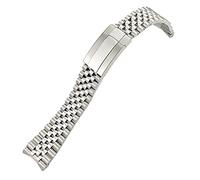 ZCCZJS Canda da orologio in acciaio inossidabile solido 21mm 904L Fit per cinturino da 41 mm perpetuo perpetuo ejust argento di lussuoso marchio di guardia