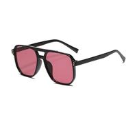 ZCCZJS Classici Occhiali da Sole Oversize retrò Donne Doppio Ponte Vintage Big Oval Oval Olandes Giacche Unisex Giallo Eyewear