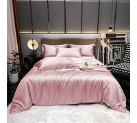 ZCCZJS Coperchio Trapunta da Letto Set di Biancheria da Letto di Seta a Ginnastica con filowcase Aderente con fitta per Il Piumino (Taglia 4pcs) (A) (A