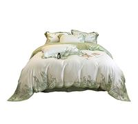 ZCCZJS Copertina Trapunta da Letto 60 tettona Ricamata a Quattro Pezzi Set a Quattro Pezzi in Stile Principessa della Corte Europea (Colore: a, Dimensioni: 1,8 m) (a 2m)