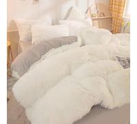 ZCCZJS Copertura piuminole in Pile di Corallo Spesso Set di Velluto Inverno Inverno Inverno Inverno in Cristallo inversa Pelo Lungo la Biancheria Matrimoniale Calda Termica con Cuscinetti con