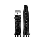 ZCCZJS Cowhide Watch Band compatibile con Swatch Svg Series SVGK402 403 SVGK406 409 Cinturino in pelle Special Interface 22mm (Silver Yellow)