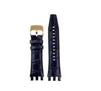 ZCCZJS Cowhide Watch Band compatibile con Swatch Svg Series SVGK402 403 SVGK406 409 Cinturino in pelle Special Interface 22mm (Silver Yellow)