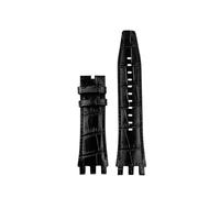 ZCCZJS Cowhide Watch Band compatibile con Swatch Svg Series SVGK402 403 SVGK406 409 Cinturino in pelle Special Interface 22mm (Silver Yellow)