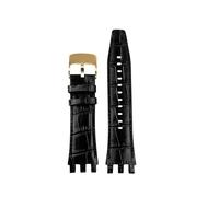 ZCCZJS Cowhide Watch Band compatibile con Swatch Svg Series SVGK402 403 SVGK406 409 Cinturino in pelle Special Interface 22mm (Silver Yellow)