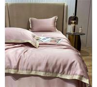 ZCCZJS Estate Semplice Trapunta di Seta di Seta in Seta a Quattro Pezzi, Trapunta in Lavatrice in Lavatrice a Doppia facciata in Lavagna, sentenza Fresca sentenza di Letti a federe setosa Set A-220 *