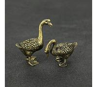 ZCCZJS Figurine dell'oca da 1 Coppia retrò Figurine di Statue Piccoli Ornamenti antichi Decorazioni per la scrivania per la scrivania per la scrivania per la scrivania