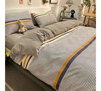 ZCCZJS Fogli di Copertura Trapunta per Trapunta Cuscinetti da Cuscinetti da 4 Pezzi da Letto per Letti Nudi Set di Letti per la Pelle di Cotone (Colore: E, Dimensione: 1,8 m 4 Pezzi Set) (f 1,8m 4