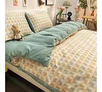 ZCCZJS Fogli di Copertura Trapunta per Trapunta Cuscinetti da Cuscinetti da 4 Pezzi da Letto per Letti Nudi Set di Letti per la Pelle di Cotone (Colore: E, Dimensione: 1,8 m 4 Pezzi Set) (f 1,8m 4