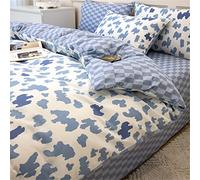 ZCCZJS Fogli di Copertura Trapunta per Trapunta Cuscinetti da Cuscinetti da 4 Pezzi da Letto per Letti Nudi Set di Letti per la Pelle di Cotone (Colore: E, Dimensione: 1,8 m 4 Pezzi Set) (f 1,8m 4