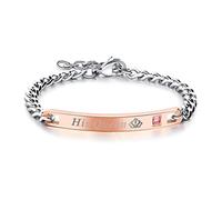 ZCCZJS Il suo re la Sua Regina Coppia Braccialetti con Amante della Pietra critica Crown Charm Braccialetti per Donne Uomini