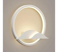 ZCCZJS Illuminazione a Parete, Lampada da Parete con Sfondo Anello Bianco, Moderna scontatta a Parete a LED da 20 W, lampade a Parete in Metallo con tonalità acrilica, Semplice Illuminazione
