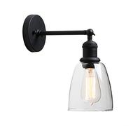 ZCCZJS Illuminazione a soppalco Industriale a Loft Sconce Aderenti a Parete, Lampada a Parete con tonalità in Vetro a Campana per la Cucina per la Camera da Letto del corridoio caffè (Spazzolato)