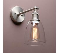 ZCCZJS Illuminazione a soppalco Industriale a Loft Sconce Aderenti a Parete, Lampada a Parete con tonalità in Vetro a Campana per la Cucina per la Camera da Letto del corridoio caffè (Spazzolato)