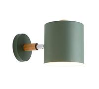 ZCCZJS Illuminazione con Applique a Parete, 1 Luce da Bagno Leggero, in Metallo vanità in Ferro + tonalità in Legno, Lampada da Parete Industriale Vintage per Specchio Interno, Soggiorno, corridoio