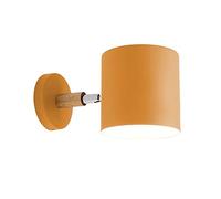 ZCCZJS Illuminazione con Applique a Parete, 1 Luce da Bagno Leggero, in Metallo vanità in Ferro + tonalità in Legno, Lampada da Parete Industriale Vintage per Specchio Interno, Soggiorno, corridoio