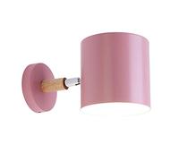 ZCCZJS Illuminazione con Applique a Parete, 1 Luce da Bagno Leggero, in Metallo vanità in Ferro + tonalità in Legno, Lampada da Parete Industriale Vintage per Specchio Interno, Soggiorno, corridoio
