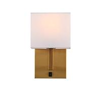 ZCCZJS Illuminazione Vintage Moderni paralumi di Lino a Parete raccontati, Accanto alla Lampada a Parete a LED con Parete commutata per Le camere da Letto del Soggiorno Hotel e27 Vite (Antico)