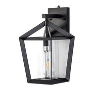 ZCCZJS Lampada a Parete, Lampada Esterna con tonalità in Vetro Trasparente, Lanterna a Parete per Esterni del Crepuscolo