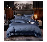 ZCCZJS Letto, Colore Solido Premium Cotone Egiziano Morbido Set di Biancheria da Letto Set di Set Copripiumino Telaio/Tela da Letto Federa Regina King Size 4pcs