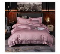 ZCCZJS Letto, Colore Solido Premium Cotone Egiziano Morbido Set di Biancheria da Letto Set di Set Copripiumino Telaio/Tela da Letto Federa Regina King Size 4pcs