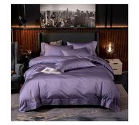 ZCCZJS Letto, Colore Solido Premium Cotone Egiziano Morbido Set di Biancheria da Letto Set di Set Copripiumino Telaio/Tela da Letto Federa Regina King Size 4pcs