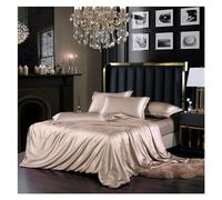 ZCCZJS Letto, Set di coperture per piumone Bianco di qualità Foglio Letto 2 Pillowcase Doppia Queen Eucalyptus Lyocell Set di Biancheria da Letto di Raffreddamento Morbido Naturale Naturale