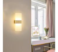 ZCCZJS Luce a Parete a LED Moderna Interno, Lampada a Parete acrilica smerigliata da 10 W, per Il corridoio della Camera da Letto del Soggiorno Illuminazione per Scale, Luce Bianca 6000k, Argento