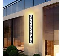 ZCCZJS Luci da Parete Esterna Lampada a Parete Lunga LED LED Black Wall Sconce Moderna Giardino Esterno Luce 20W IP65 Accensione a Parete Impermeabile 3000K ALUMINI Alluminio in Aluminum ALLUMINI