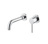 ZCCZJS Miscelatore di lavandino per bacino da bagno compatibile con miscelatore a lavabo ad acqua calda e fredda mixer montato a parete in ottone cromata nere bocciata, rubinetto da cucina