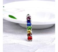 ZCCZJS Moda Sette Colori Ciondolo zircone Collana di Gioielli Colorati per Uomini e Donne Gioielli Sette Chakra Ciondolo zircone Regalo Fai da Te TL329 (Colore : Zircone colorato, Dimensioni : 1pc)