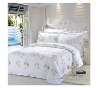 ZCCZJS Modello colorato Stampato su Copertina del Piumino Bianco Set 100% Cotone Morbido Set di Letti Foglio lettiera Cuscini Doppia Regina re 4pcs, Set da Letto