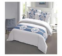 ZCCZJS Modello colorato Stampato su Copertina del Piumino Bianco Set 100% Cotone Morbido Set di Letti Foglio lettiera Cuscini Doppia Regina re 4pcs, Set da Letto