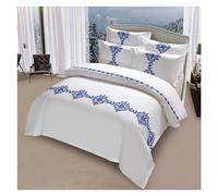ZCCZJS Modello colorato Stampato su Copertina del Piumino Bianco Set 100% Cotone Morbido Set di Letti Foglio lettiera Cuscini Doppia Regina re 4pcs, Set da Letto