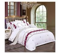 ZCCZJS Modello colorato Stampato su Copertina del Piumino Bianco Set 100% Cotone Morbido Set di Letti Foglio lettiera Cuscini Doppia Regina re 4pcs, Set da Letto