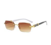 ZCCZJS O Occhiali da Sole Senza corridoio da Sole Stradiente Senza Cornice Sun Vintage
