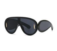 ZCCZJS Occhiali da Sole Punk Sportivi Donne da Uomo in Un Pezzo di Occhiali da Sole per Donne Oversize a Steampunk Occhiali Occhiali