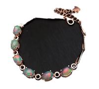 ZCCZJS Opal Elegant Gift per la tua amato ragazza bracciale opale 925 Silver Natural and Real Opal Bracciale