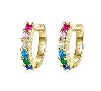 ZCCZJS Orecchini a Cerchio Rotondo abbagliante Crystal Circle per i Gioielli