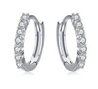 ZCCZJS Orecchini a Cerchio Rotondo abbagliante Crystal Circle per i Gioielli