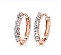 ZCCZJS Orecchini a Cerchio Rotondo abbagliante Crystal Circle per i Gioielli