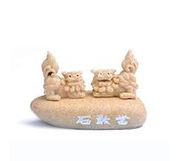 ZCCZJS Ornamenti Feng Shui Ornamenti di Pechino Leoni Statue di Pietra, Accessori per la prosperità di Arredamento Cinese, Scultura per la casa e L'Ufficio, c