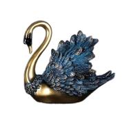 ZCCZJS Ornamenti per la casa Scultura da Cigno, Coppia di Statue Decorative per Cigno, Un Paio di Ornamenti per cigni in Resina , Decorazioni Blu per la casa Regalo di San Valentino per Decorare Le